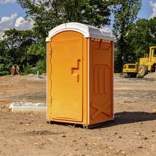 how often are the portable toilets cleaned and serviced during a rental period in San Luis